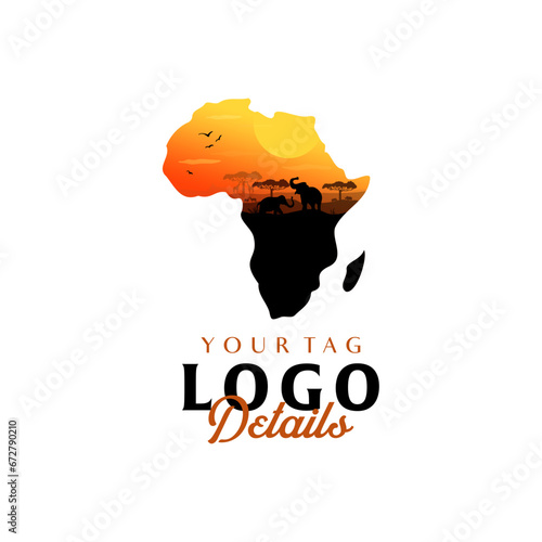 Africa tour logo savana wild free