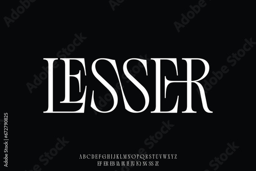 Elegant minimalist ligature serif alphabet display font vector. Creative luxury typography style