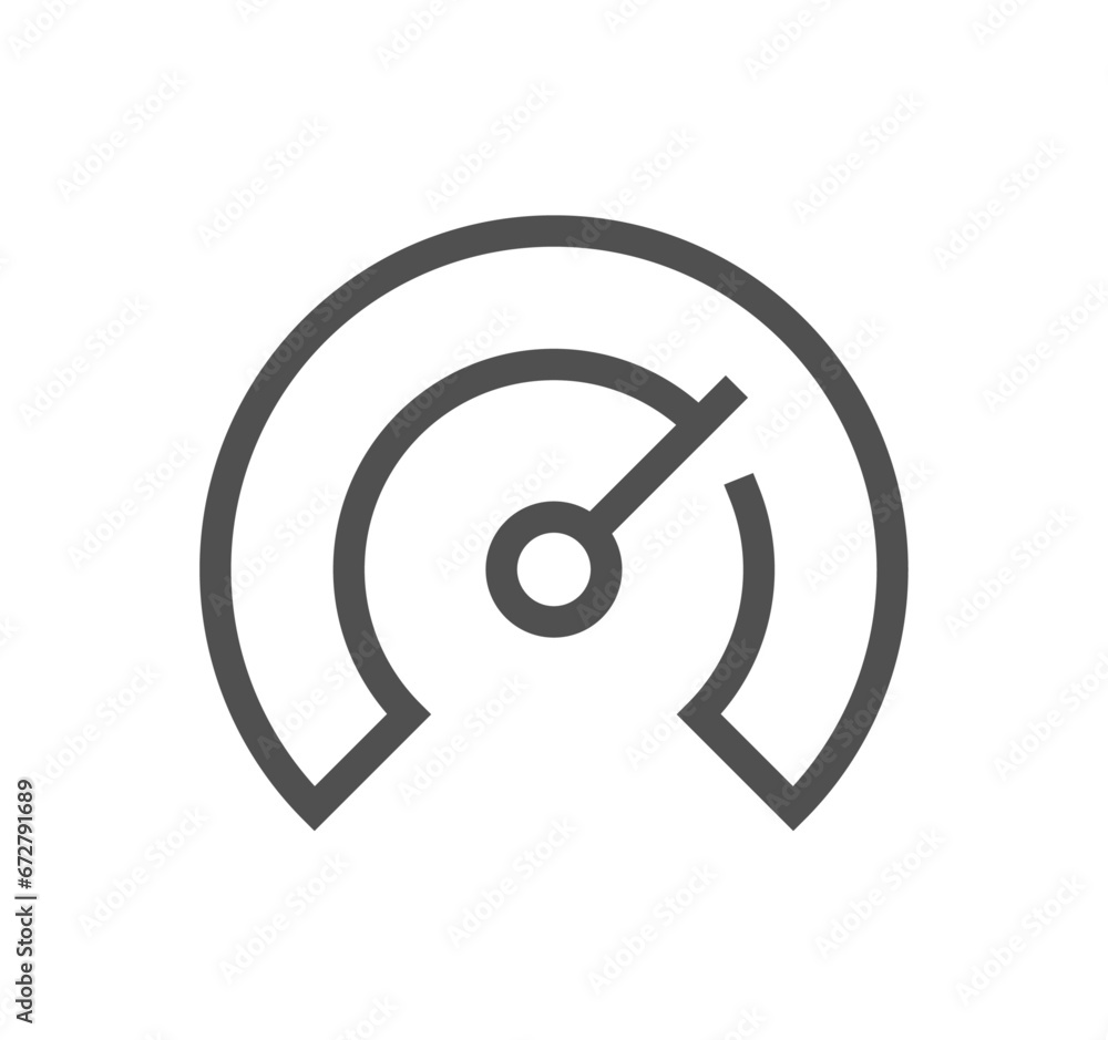 Speedometer related icon outline and linear vector. Speedometer related icon outline and linear vector.