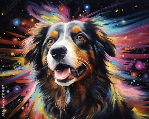 Dog Quantum artist expressing the unseen