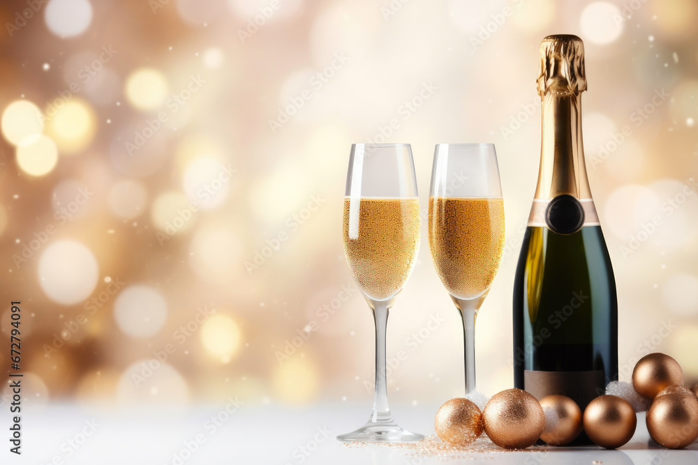 Festive Champagne Toast for the New Year Festive Champagne Toast for the New Year