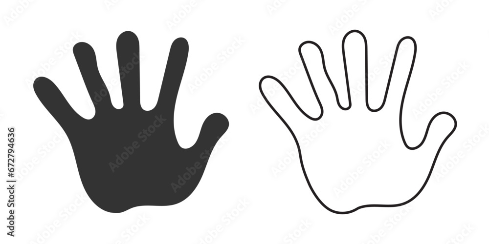 Finger icon. Hand set vector ilustration. Finger icon. Hand set vector ilustration.