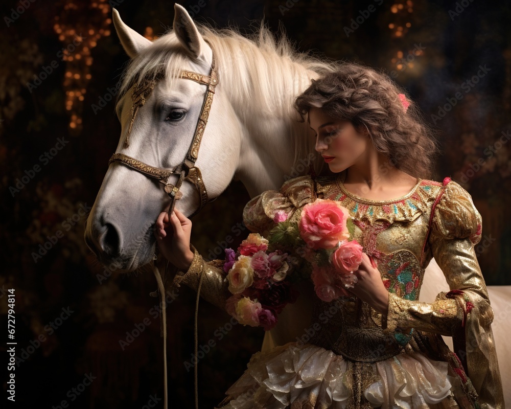 Obraz premium Horse Actor captivating audiences with their performances