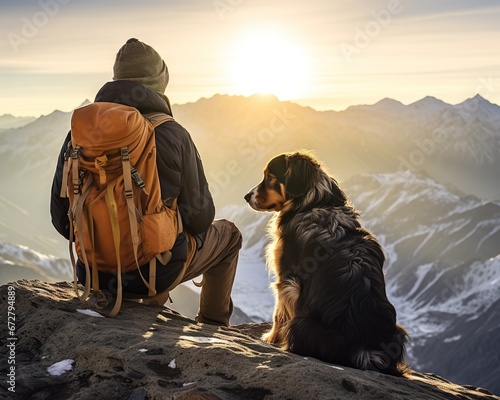 Dog Mountain guide leading trekkers to summits photo