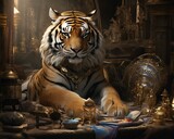 Tiger Archaeological conservator preserving artifacts
