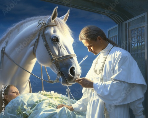 Horse Nurse providing compassionate healthcare