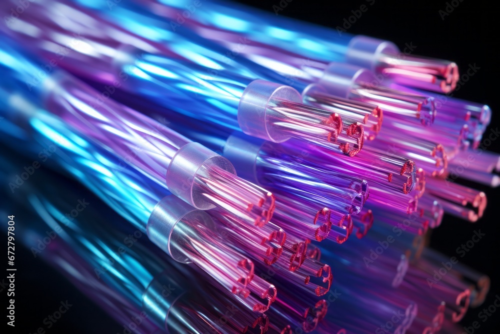 Fiber optic cable wire light background with bokehHigh quality 16k super resolution image. Fiber optic cable wire light background with bokehHigh quality 16k super resolution image.