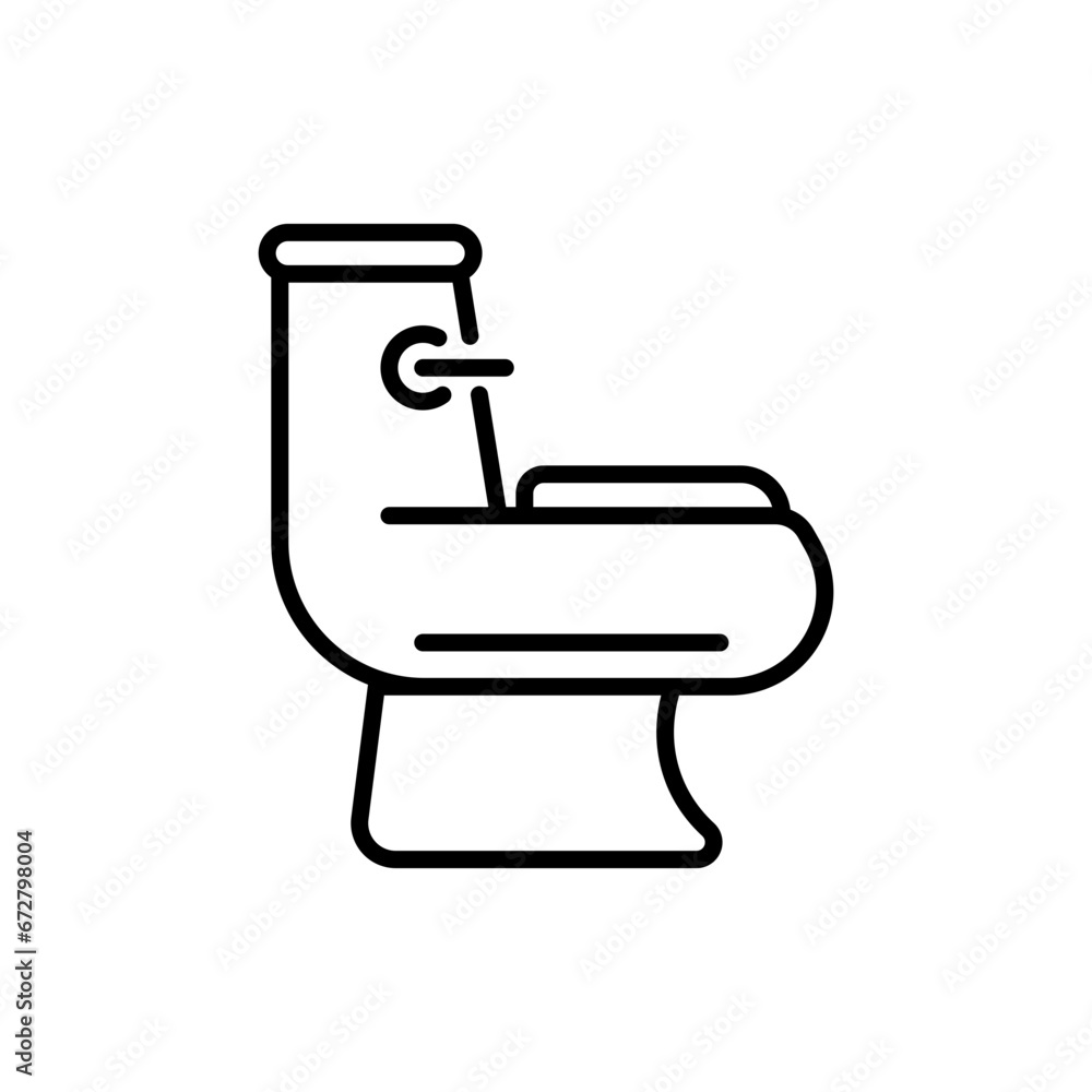 toilet vector icon in line style toilet vector icon in line style