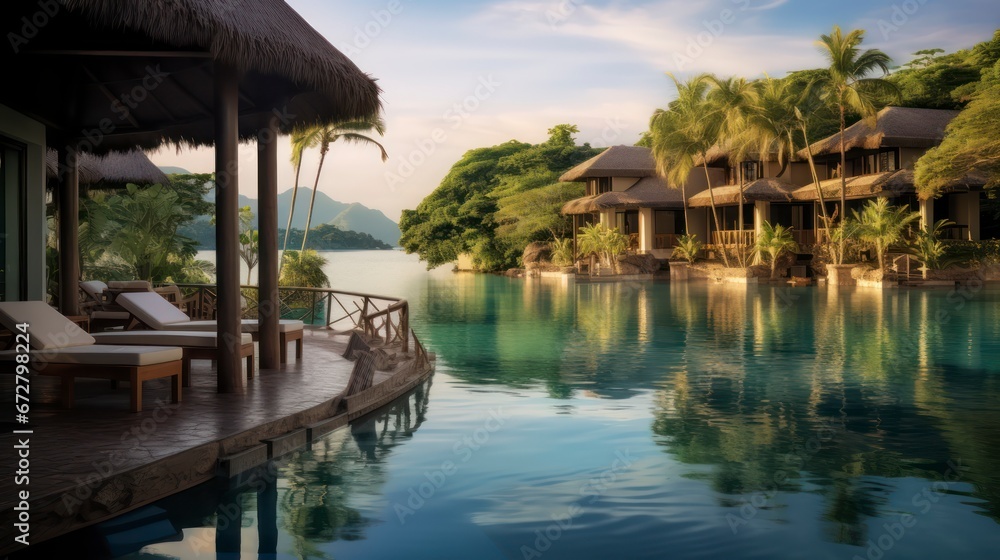 Unveiling the Panoramic Splendor of Paradise Hotel. Generative AI Unveiling the Panoramic Splendor of Paradise Hotel. Generative AI