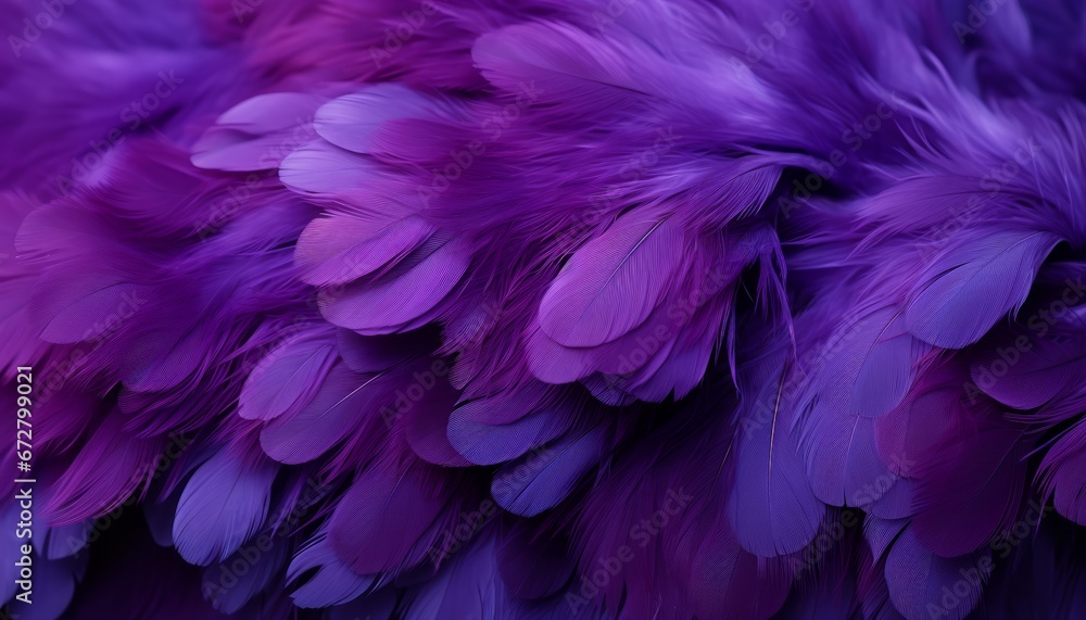 Intricate digital art of purple feathers texture background with detailed large bird feathers Intricate digital art of purple feathers texture background with detailed large bird feathers