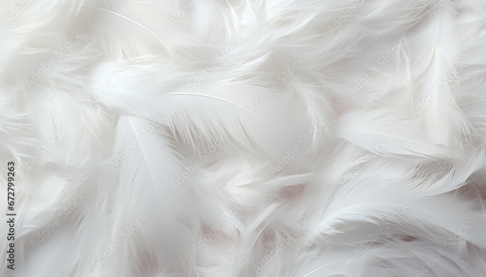 Stunning digital artwork textured white feather background with intricate, oversized bird feathers Stunning digital artwork textured white feather background with intricate, oversized bird feathers