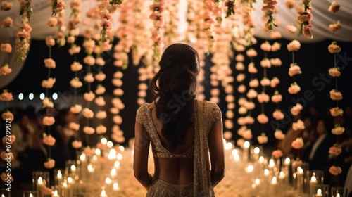The Enchanted Glow of an Indian Wedding. Generative AI