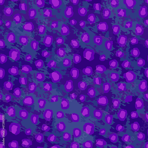 Full Seamless Leopard Pattern Texture Vector. Endless blue pink cheetah design for dress fabric print.