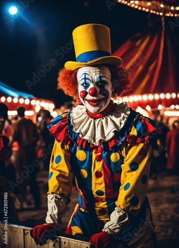 portrait of a clown in a hat