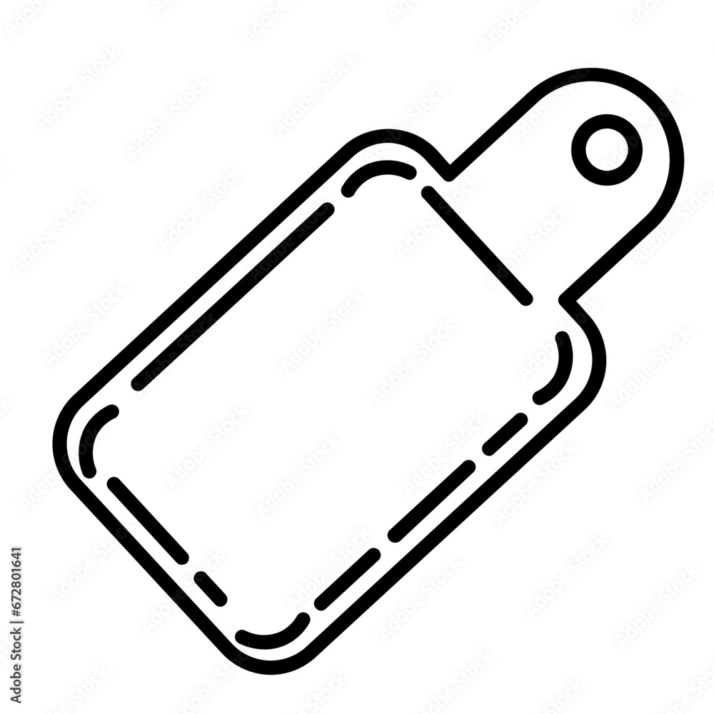 Cutting Board Icon and Illustration in Line Style Cutting Board Icon and Illustration in Line Style
