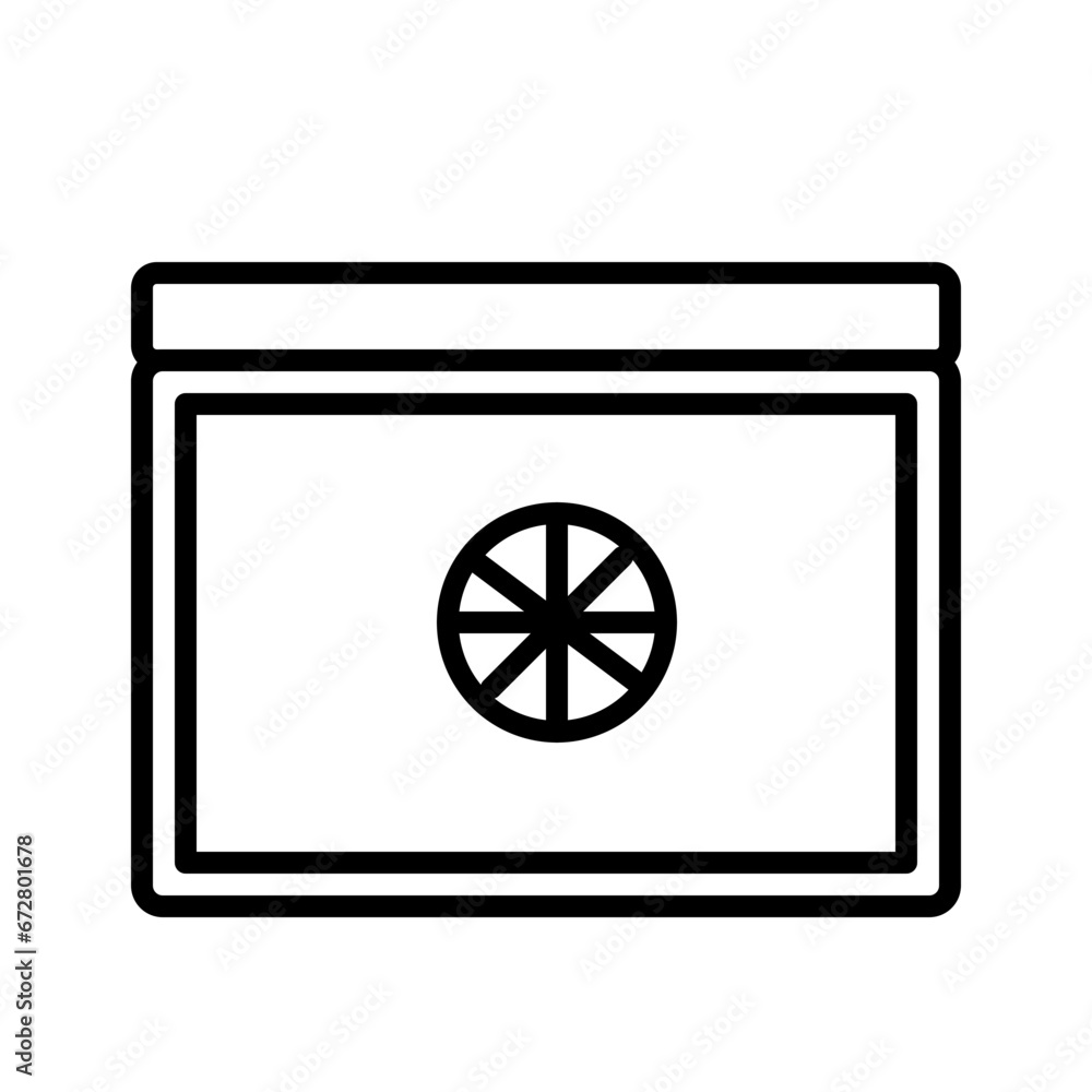 Cold Box Icon and Illustration in Line Style