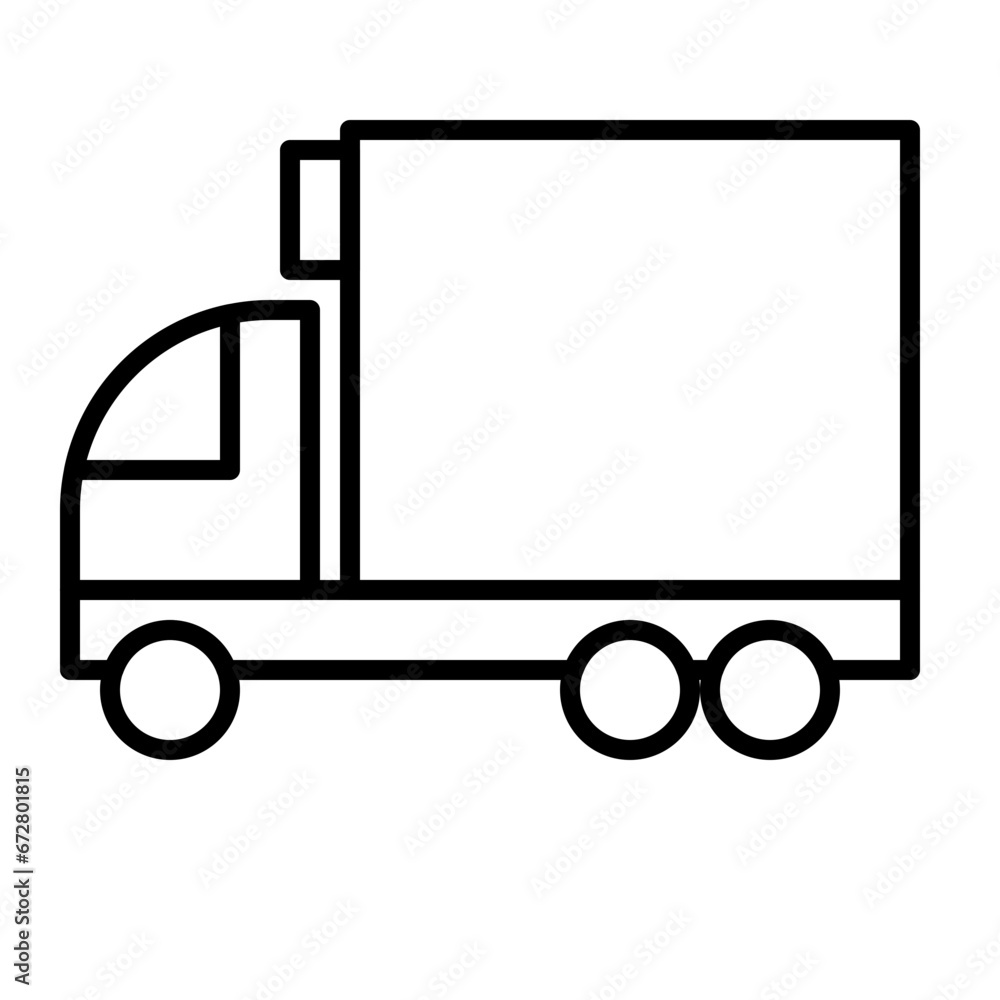 Cooling Car Icon and Illustration in Line Style Cooling Car Icon and Illustration in Line Style