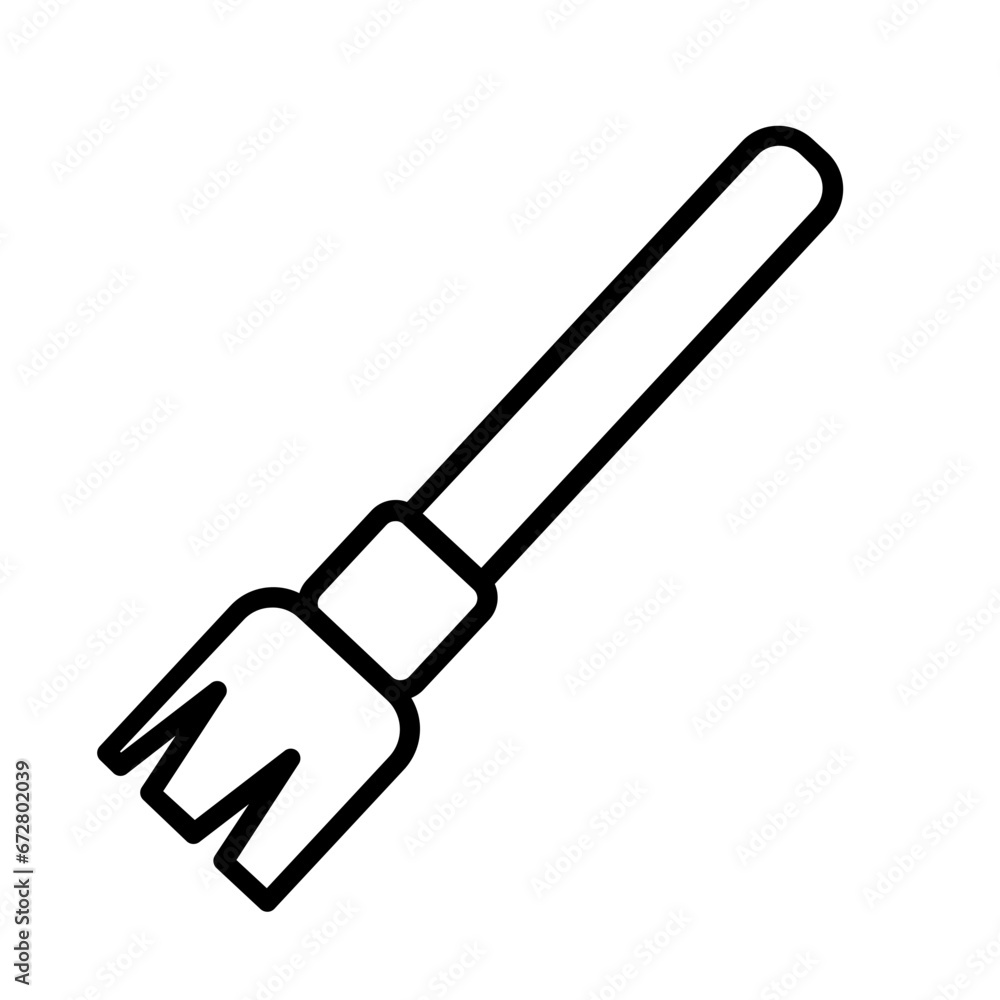 Brush Icon and Illustration in Line Style Brush Icon and Illustration in Line Style