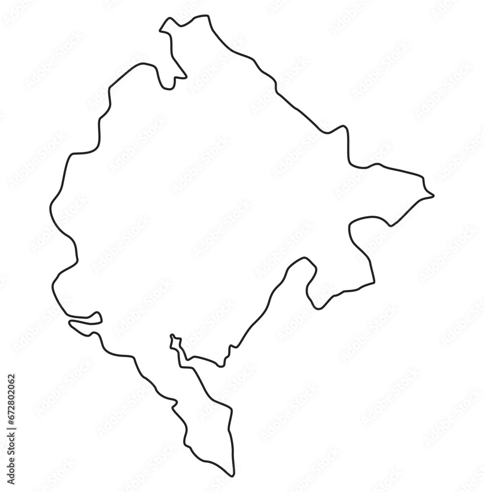 montenegro map, montenegro vector, montenegro outline, montenegro