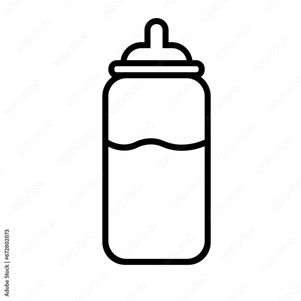 Sauce Icon and Illustration in Line Style Sauce Icon and Illustration in Line Style