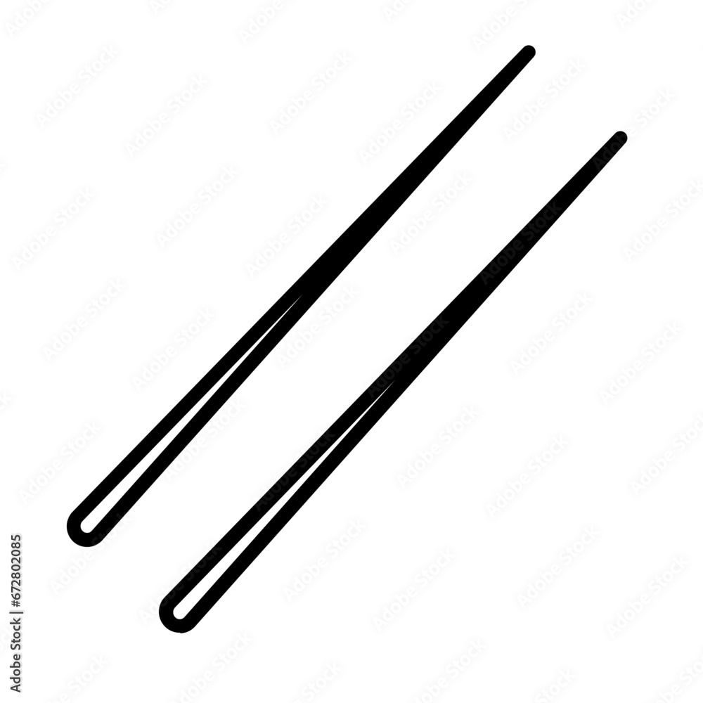 Skewers Icon and Illustration in Line Style Skewers Icon and Illustration in Line Style