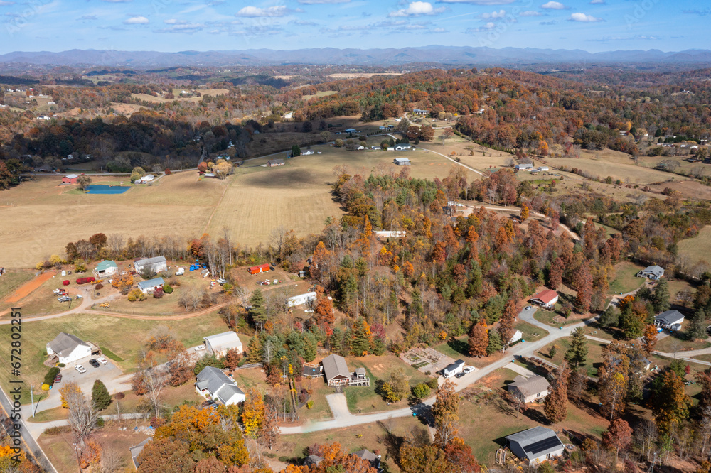 Obraz premium drone fall mountain views