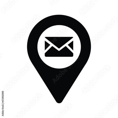 Email, letter, location icon.