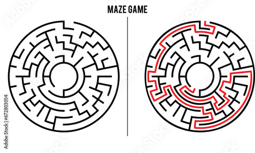 Advanced Circular/Circle Maze Puzzle Game And Solution	