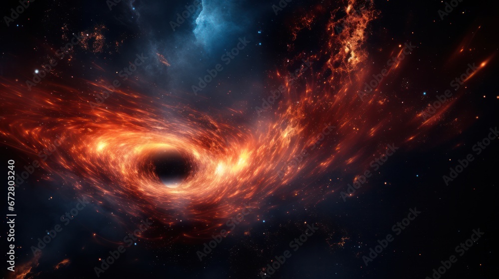 Circular black hole on space