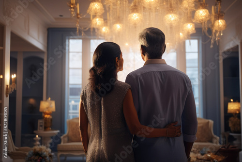 Mature Couple at the Heart of Luxury Space