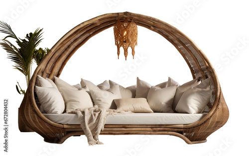 Outdoor Daybed isolated on transparent background . photo