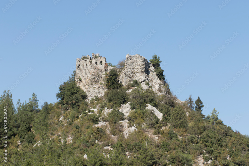 The Ugurlubag Fortress, a medieval age castle ruin in the Ugurlubag village in Feke district in Adana province. The Ugurlubag Fortress, a medieval age castle ruin in the Ugurlubag village in Feke district in Adana province.