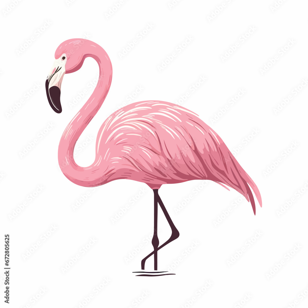 Obraz premium Cute flamingo vector illustration, seamless pattern, textile graphic, wallpaper designs