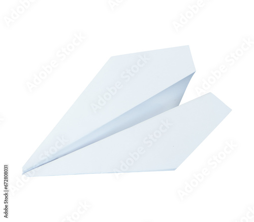 paper plane isolated. simple plane origami element
