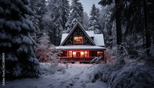 Photo of a Cozy Winter Retreat in the Enchanting Forest © Anna
