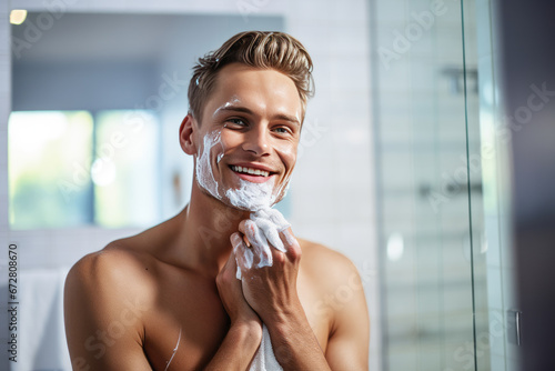 person shaving photo