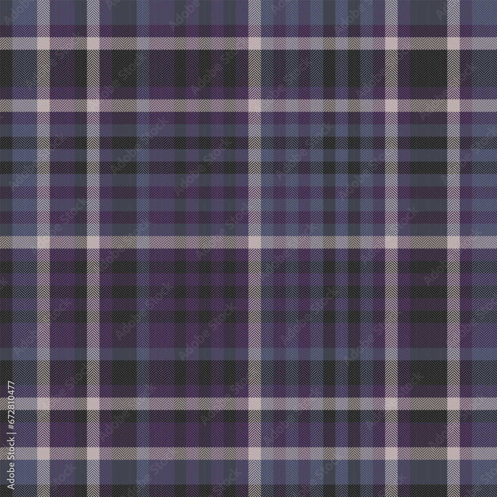 Fototapeta premium Plaid background fabric of seamless vector texture with a textile check pattern tartan.