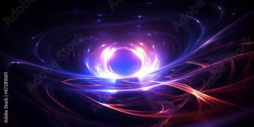 technology background with plasma energy, nuclear fusion technology 