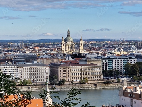 Budapest city general view across the Danube river, Hungary