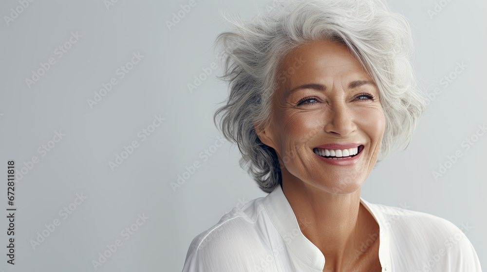 Elderly Senior Woman Laughing