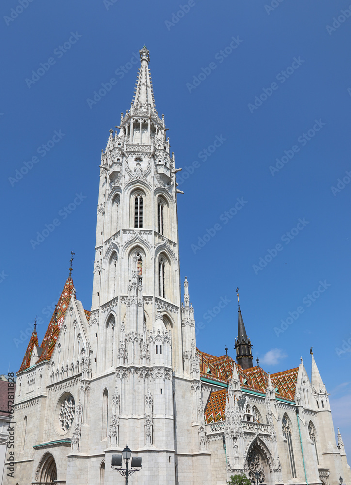 Church of Assumption of the Buda Castle also called Matthias Church in Budapest Hungary in Central Europe