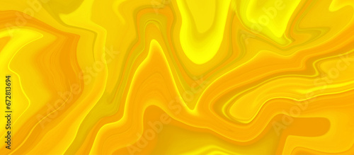 fabric texture of yellow color with swirl marble effect, Modern yellow or orange background with wavy lines, Stylist yellow texture with space for any text or design.