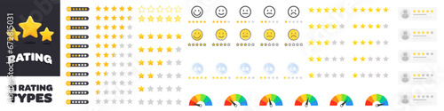 Rating icons. Rating icons set. Feedback icons.