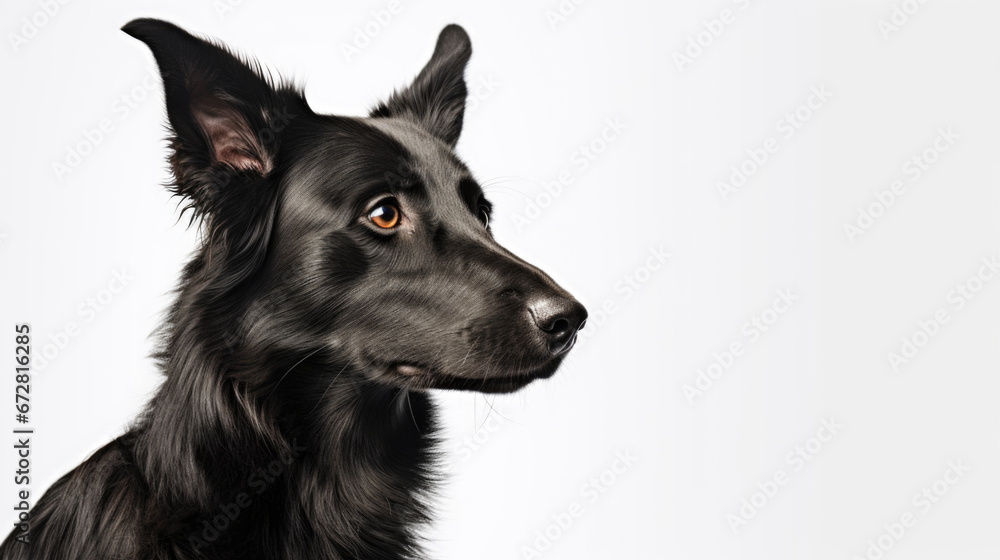 Isolated dog portrait, pristine and versatile for a wide range of applications.
