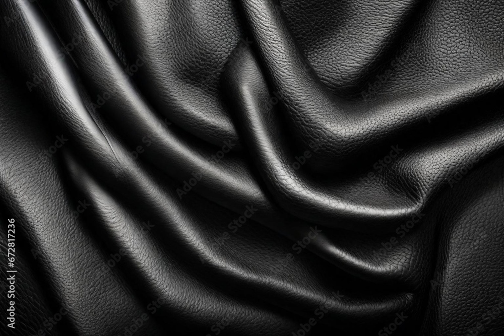 Black leather texture close up, digital ai Black leather texture close up, digital ai