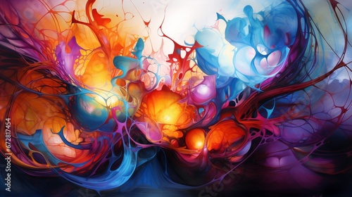 A captivating and intricate abstract image, a burst of color and creativity.