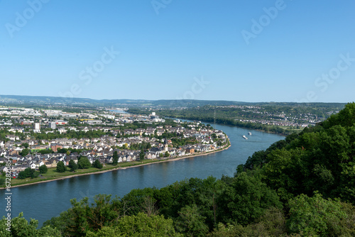 Stadt Koblenz, Blick in Richtung Niederwerth