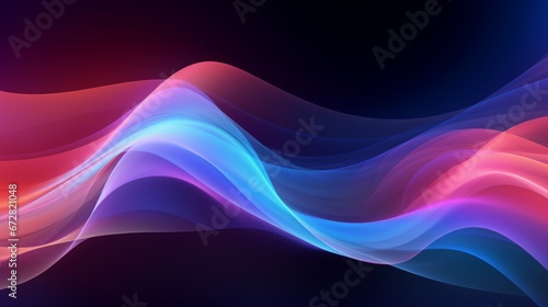 Psychic Waves abstract background, copy space, 16:9