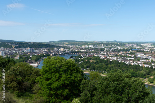 Stadt Koblenz, Blick in Richtung Mosel