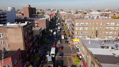 City life Union City New Jersey. 4k aerial drone video 2023 photo